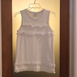 White Sweater J.crew Tank Vest Crochet